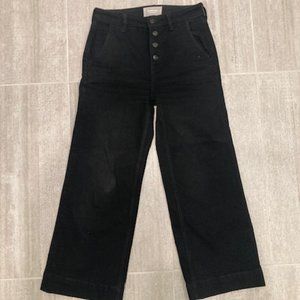 Everlane wide leg 4-button jeans in black